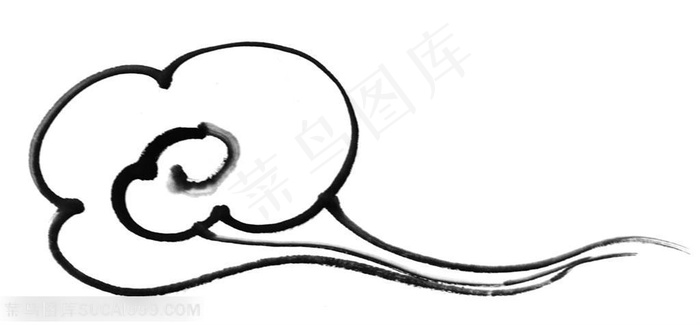 中国古代吉祥物-一朵小祥云特写