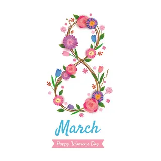 三八妇女节女神节贺卡素材
