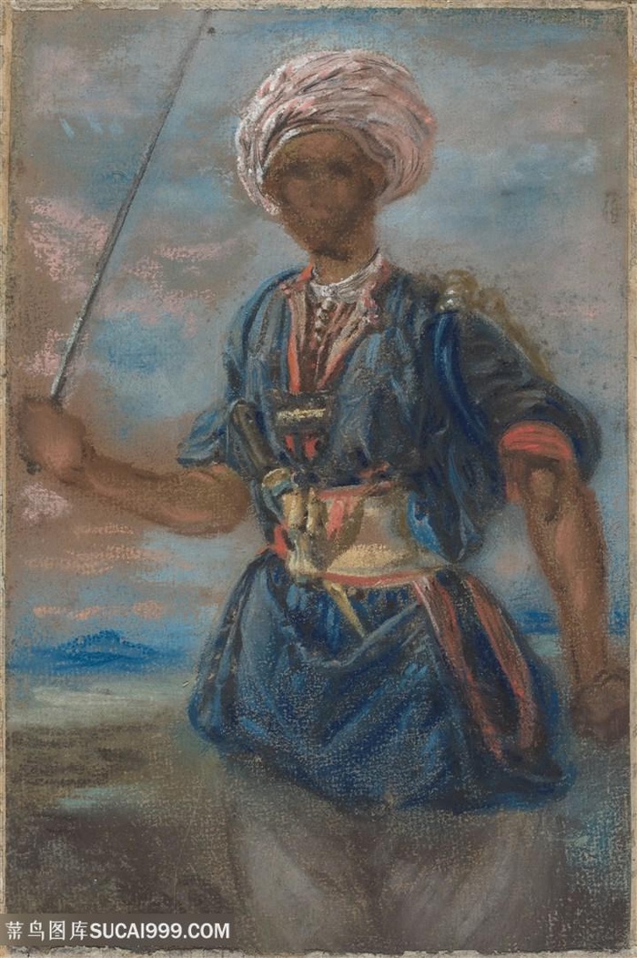 男士肖像油画装饰画