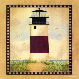 海景灯塔高清装饰画