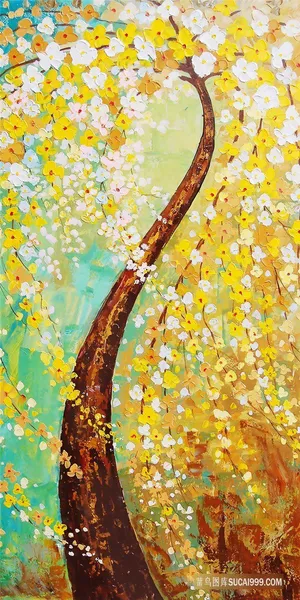 发财树高清油画