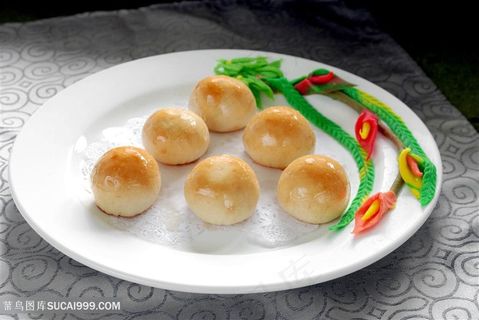 叉烧焗汉堡的美食图片中华美食