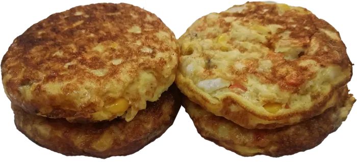 鸡蛋蔬菜切开烙饼厚蛋饼玉米萝卜丝饼胡萝卜免抠摄影元素素材