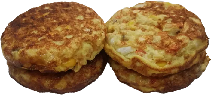 鸡蛋蔬菜切开烙饼厚蛋饼玉米萝卜丝饼胡萝卜免抠摄影元素素材