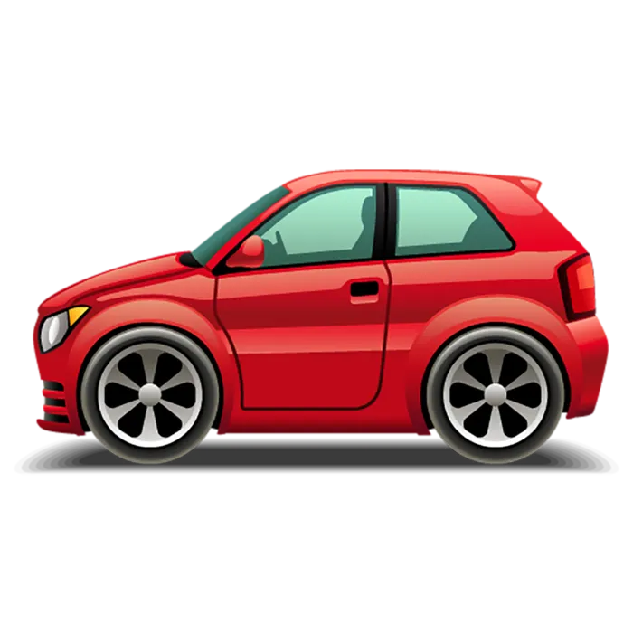 汽车红色卡通