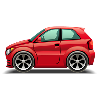 汽车红色卡通