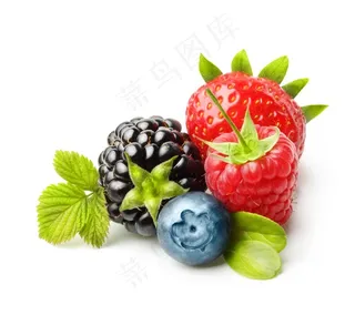 草莓蓝莓等水果图