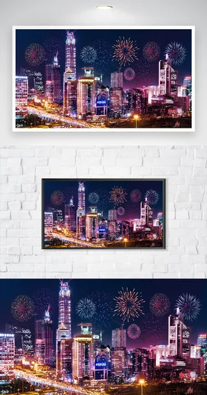 炫目烟花背景设计