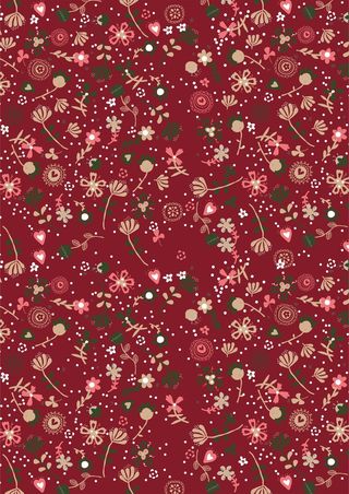 红色小碎花大妈广场舞背景