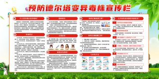 校园防疫德尔塔病毒医疗健康宣传展板