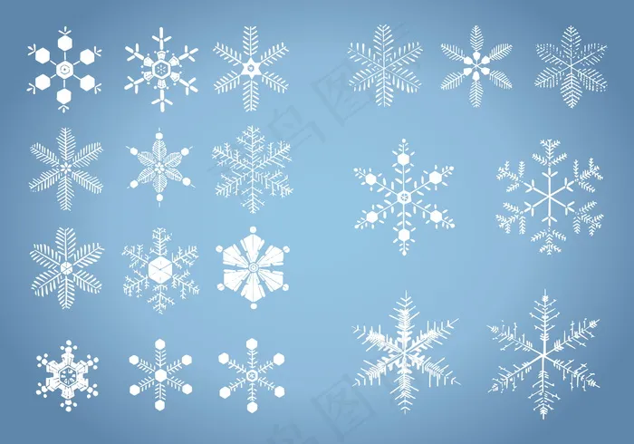 圣诞雪花图案背景图片
