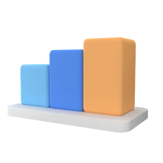 柱状图简约3D数据png图标素材