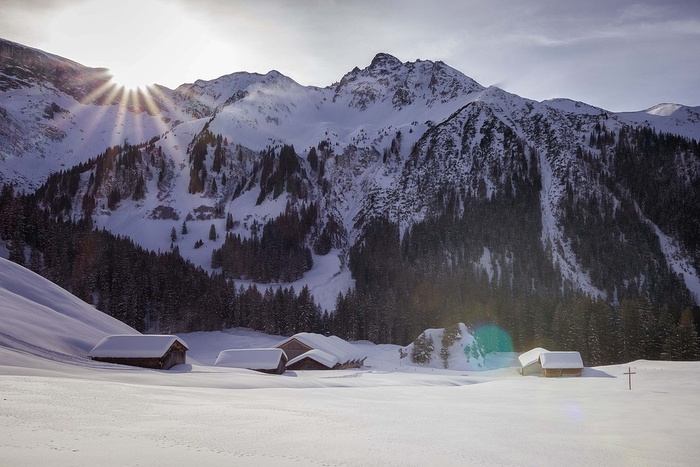 冬天自然背景风景