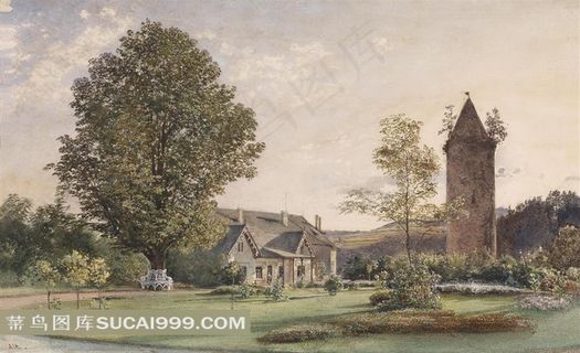 油画风景图片素材