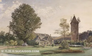 油画风景图片素材