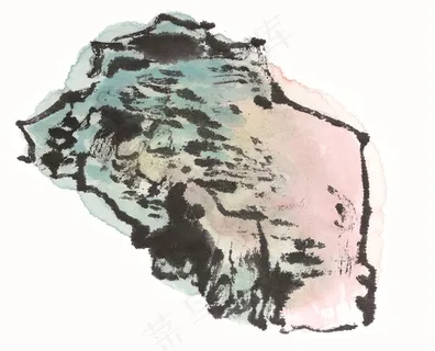 山石临摹摄影图片