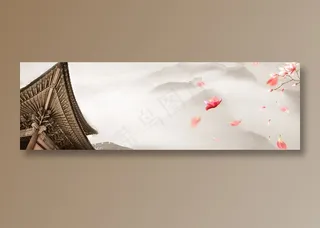 中国风水墨banner海报背景