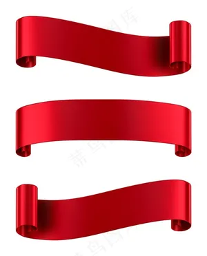 精美红色丝带素材