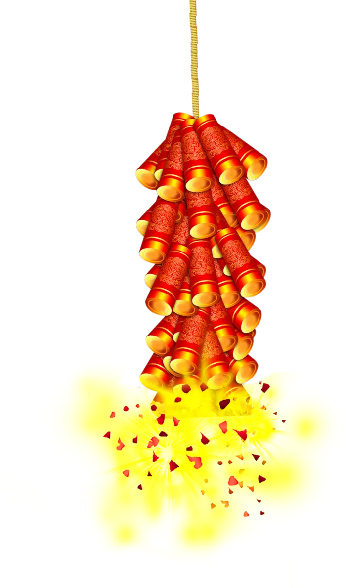 红色烟花爆竹免扣素材