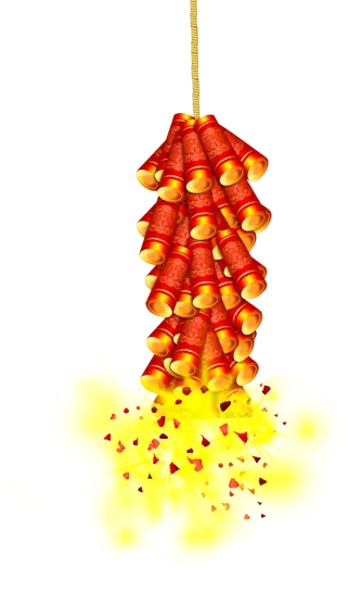 红色烟花爆竹免扣素材
