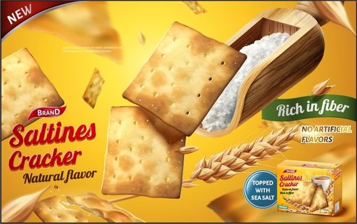 设计广告大麦饼干