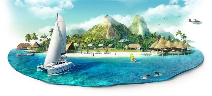 海洋合成背景