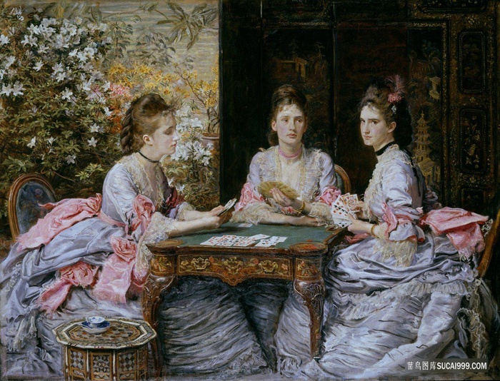 泰特油画三个贵妇一台戏