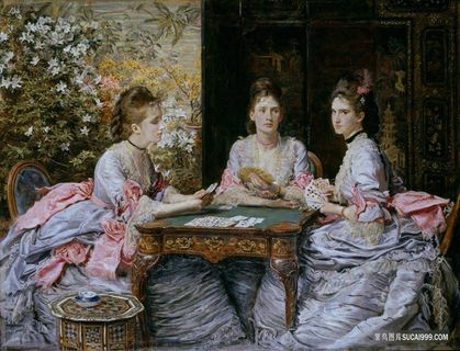 泰特油画三个贵妇一台戏