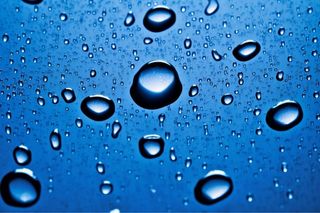 水滴水珠蓝色背景