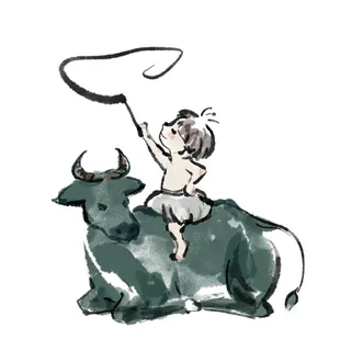 清明清明节卡通牧童放牛