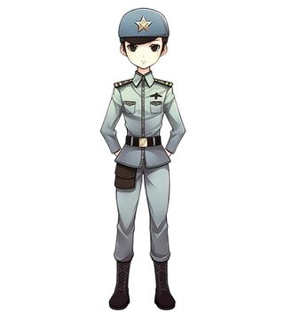 军人士兵卡通免抠