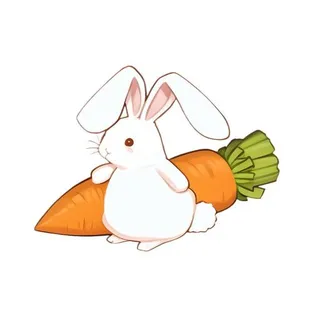 小兔子胡萝卜免抠
