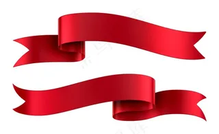 精美红色丝带图片