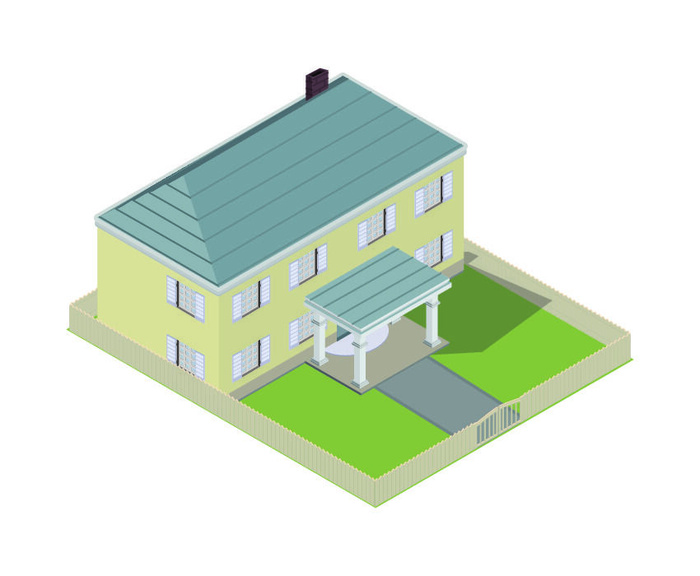 分析图素材图标集合景观建筑立面插画场景AI矢量图形设计eps,ai矢量模版下载