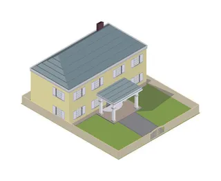 分析图素材图标集合景观建筑立面插画场景AI矢量图形设计