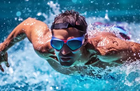 游泳池游泳男生背景 游泳池游泳男生背景