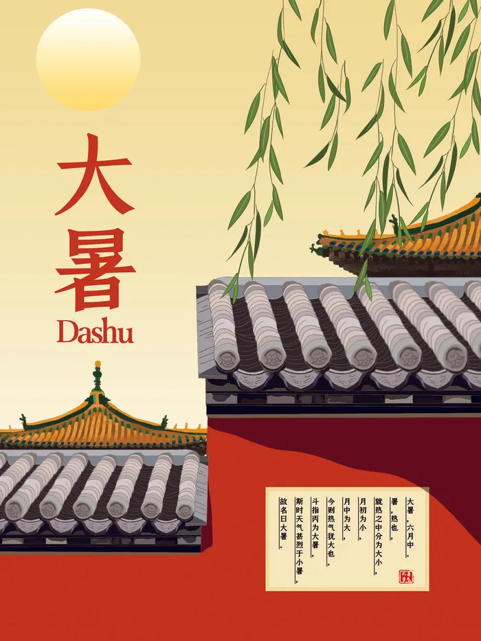 传统节日大暑海报