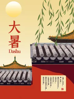 传统节日大暑海报 传统节日大暑海报