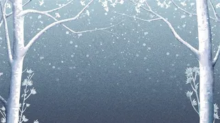 圣诞背景图片雪花和树