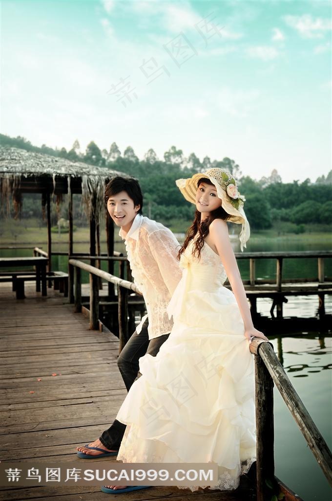 唯美浪漫湖边婚纱艺术摄影