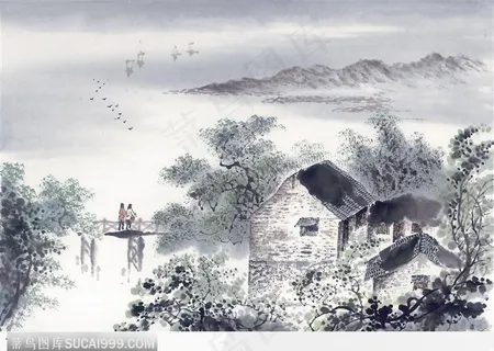 小桥流水图 小桥流水图