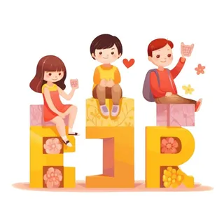 儿童英文字母免抠