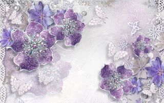 雕塑花朵珍珠背景墙