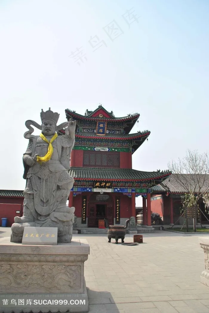 天津药王庙内景照片-药王石像