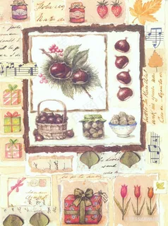 水彩水果礼物树叶插画