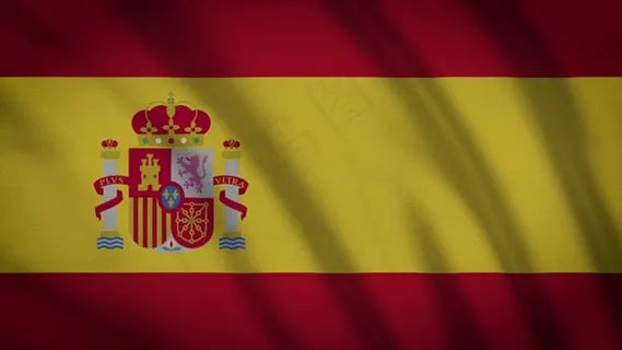 西班牙, 欧洲, 符号, 旗帜, 风, 布, 纺织, 摇