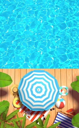 夏季游泳池背景
