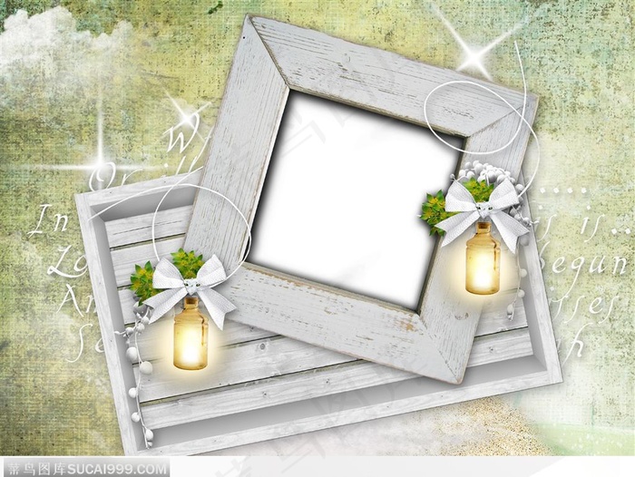 相框边框-精美的灰色相框