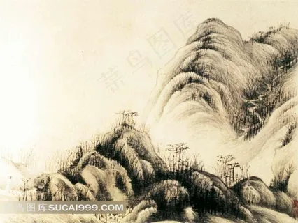 山间小路水墨画 山间小路水墨画