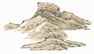 大山石头国画jpg素材